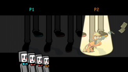 Size: 1613x911 | Tagged: safe, applejack, earth pony, pony, spoiler:comic, spoiler:comicff15, rhythm heaven, rhythm heaven fever, spotlight, tap troupe, the tall tappers