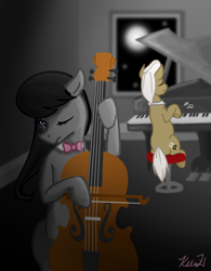 Size: 2196x2813 | Tagged: safe, artist:viperviolist, frederic horseshoepin, octavia melody, earth pony, pony, beautiful, female, fredtavia, male, shipping, straight