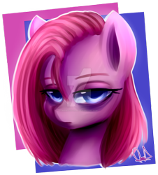 Size: 1024x1133 | Tagged: safe, artist:paintcoloryt, pinkie pie, earth pony, pony, looking at you, pinkamena diane pie, solo, watermark