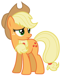 Size: 5133x6457 | Tagged: safe, artist:estories, applejack, earth pony, pony, absurd resolution, applejack's hat, cowboy hat, female, hat, mare, simple background, solo, transparent background, vector