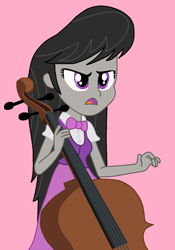 Size: 964x1376 | Tagged: safe, artist:trainman3985, octavia melody, equestria girls, cello, musical instrument, simple background, solo