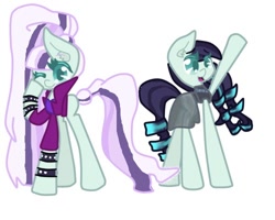 Size: 500x400 | Tagged: safe, artist:mikamiau, coloratura, countess coloratura, duality, one eye closed, rara, simple background, waving, white background, wink