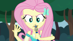 Size: 1280x720 | Tagged: safe, edit, edited screencap, editor:sonic ranger, screencap, fluttershy, better together, equestria girls, stressed in show, stressed in show: fluttershy, sailor mercury, sailor moon, solo
