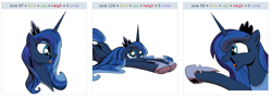 Size: 800x285 | Tagged: safe, idw, princess luna, alicorn, pony, derpibooru, exploitable meme, juxtaposition, juxtaposition win, meme, meta