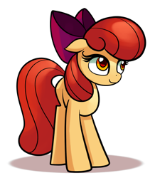 Size: 700x804 | Tagged: safe, artist:gsphere, apple bloom, cute, red hair, red tail, simple background, solo, white background