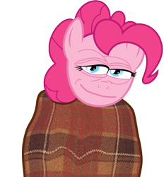 Size: 6000x6459 | Tagged: safe, derpibooru exclusive, pinkie pie, earth pony, pony, absurd resolution, comfy, meme, pepe the frog, simple background, smiling, solo, transparent background, wrinkles