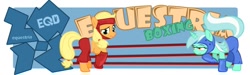 Size: 640x192 | Tagged: safe, artist:bouxn, applejack, lyra heartstrings, earth pony, pony, boxing, sports