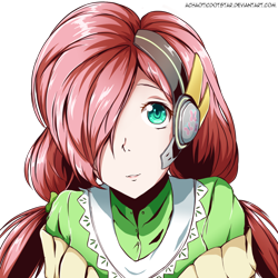 Size: 1024x1024 | Tagged: safe, artist:achaoticdotstar, fluttershy, human, clothes, female, hair over one eye, headphones, humanized, simple background, smiling, solo, transparent background