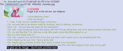Size: 752x316 | Tagged: safe, cheerilee, /mlp/, 4chan, anon in equestria, greentext, meta, rejection, rejection is magic, sad, text