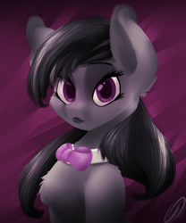 Size: 1614x1943 | Tagged: safe, artist:thegraid, octavia melody, earth pony, pony, bust, chest fluff, portrait, solo