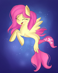 Size: 1094x1388 | Tagged: safe, artist:brok-enwings, fluttershy, seapony (g4), blushing, cute, eyes closed, female, happy, open mouth, seaponified, seapony fluttershy, shyabetes, smiling, solo, species swap, underwater, water, watershy