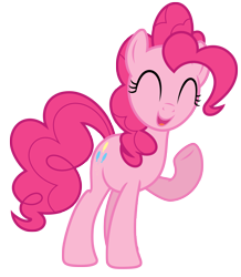 Size: 6091x7000 | Tagged: safe, artist:estories, pinkie pie, earth pony, pony, absurd resolution, eyes closed, happy, simple background, solo, transparent background, vector