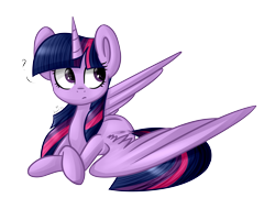 Size: 1899x1440 | Tagged: safe, artist:despotshy, derpibooru import, twilight sparkle, twilight sparkle (alicorn), alicorn, pony, prone, simple background, solo, transparent background