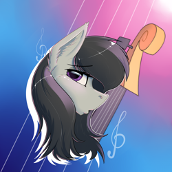 Size: 2000x2000 | Tagged: safe, artist:twotail813, octavia melody, earth pony, pony, bust, portrait, rcf community, solo