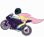 Size: 6000x5000 | Tagged: safe, artist:kids-in-the-corner, fluttershy, pegasus, pony, absurd resolution, badass, female, flutterbadass, helmet, hoof gloves, mare, motorcycle, simple background, solo, sport bike, transparent background, wheelie, windswept mane, wings