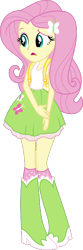 Size: 264x792 | Tagged: safe, artist:kimberlythehedgie, fluttershy, equestria girls, boots, clothes, female, miniskirt, shoes, simple background, skirt, socks, solo, transparent background