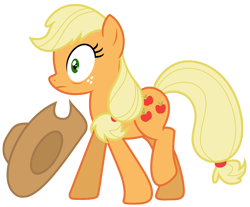 Size: 7661x6345 | Tagged: safe, artist:estories, applejack, earth pony, pony, absurd resolution, cowboy hat, female, hat, mare, simple background, solo, stetson, transparent background, vector