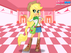 Size: 800x600 | Tagged: safe, artist:user15432, applejack, equestria girls, friendship games, bag, boots, canterlot high, clothes, eqg promo pose set, hasbro, hasbro studios, hat, my little pony, ponied up, pony ears, shoes, starsue, wondercolts