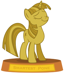 Size: 6316x7097 | Tagged: safe, artist:slb94, derpibooru import, twilight sparkle, absurd resolution, award, pone, smug, solo, trophy