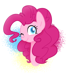 Size: 1000x1100 | Tagged: safe, artist:chautung, pinkie pie, earth pony, pony, female, mare, smiling, solo