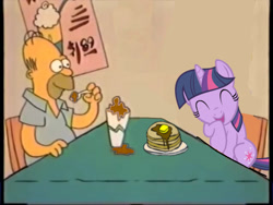 Size: 2048x1536 | Tagged: safe, derpibooru import, twilight sparkle, captain wacky, crack shipping, frosty chocolate milkshakes, homer simpson, open mouth, shipping, the simpsons, the tracey ullman show