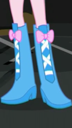 Size: 1242x2208 | Tagged: safe, screencap, pinkie pie, equestria girls, movie magic, spoiler:eqg specials, boots, cropped, legs, pictures of legs, shoes, solo