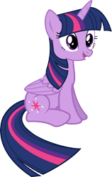 Size: 3153x5000 | Tagged: safe, artist:no-time-for-caution, derpibooru import, twilight sparkle, twilight sparkle (alicorn), alicorn, pony, cute, female, folded wings, mare, simple background, sitting, solo, transparent background, vector