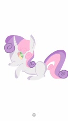 Size: 640x1136 | Tagged: safe, artist:cornon-thecob, sweetie belle, sweetie bot, pony, robot, robot pony, unicorn, blank flank, female, filly, foal, heart eyes, hooves, horn, simple background, solo, white background, wingding eyes