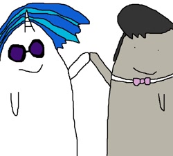 Size: 1356x1228 | Tagged: safe, artist:washboardchaz, dj pon-3, octavia melody, vinyl scratch, earth pony, pony, 1000 hours in ms paint, female, lesbian, ms paint, scratchtavia, shipping