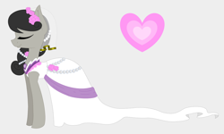 Size: 1024x616 | Tagged: safe, artist:nelly250, octavia melody, earth pony, pony, clothes, dress, solo, wedding dress