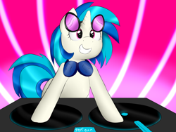 Size: 1280x960 | Tagged: safe, artist:flufgun, dj pon-3, vinyl scratch, pony, unicorn, female, horn, mare, solo