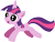 Size: 387x293 | Tagged: safe, artist:limeylassen, derpibooru exclusive, derpibooru import, twilight sparkle, blank flank, cute, filly, filly twilight sparkle, lineless, simple background, solo, transparent background, twiabetes, vector