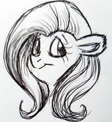 Size: 1362x1479 | Tagged: safe, artist:smirk, fluttershy, pegasus, pony, doodle, monochrome, sketch