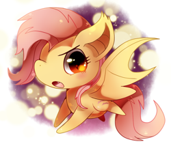 Size: 600x500 | Tagged: safe, artist:スカイ, fluttershy, bat pony, female, flutterbat, mare, race swap, solo