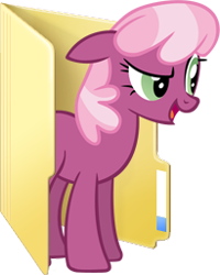 Size: 205x256 | Tagged: safe, artist:blues27xx, artist:j-brony, cheerilee, earth pony, pony, computer icon, female, floppy ears, folder, mare, smiling, smirk, solo