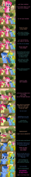 Size: 2000x11287 | Tagged: safe, artist:mlp-silver-quill, apple bloom, archer (character), pinkie pie, rarity, scootaloo, sun glimmer, sweetie belle, earth pony, pegasus, pony, unicorn, comic:pinkie pie says goodnight, clubhouse, comic, crusaders clubhouse, cutie mark crusaders, freakout, optometrist, orchard, palette swap, prank, recolor, screaming, tree