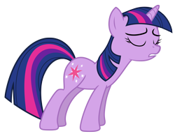 Size: 4913x3828 | Tagged: safe, artist:estories, derpibooru import, twilight sparkle, unicorn twilight, unicorn, eyes closed, simple background, solo, transparent background, vector