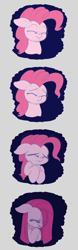 Size: 1500x4800 | Tagged: safe, artist:heir-of-rick, pinkie pie, earth pony, pony, :t, bust, comic, crying, cute, diapinkes, eyes closed, female, floppy ears, frown, happy, lip bite, mare, mood whiplash, pinkamena diane pie, sad, simple background, smiling, solo, white background
