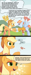 Size: 700x1673 | Tagged: safe, artist:conte0226, edit, editor:xaxu-slyph, applejack, windy whistles, earth pony, pony, comic, cute, dialogue, english, excited, flirting, freckles, hoofshake, implied appledash, implied lesbian, implied shipping, translation, windybetes