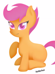 Size: 2448x3264 | Tagged: safe, artist:theotherdash, scootaloo, simple background, solo, white background