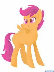 Size: 2448x3264 | Tagged: safe, artist:theotherdash, scootaloo, simple background, solo, white background