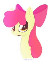 Size: 2448x3264 | Tagged: safe, artist:theotherdash, apple bloom, bust, portrait, simple background, solo, white background