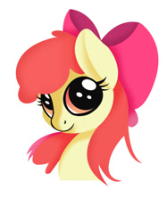 Size: 422x563 | Tagged: safe, artist:theotherdash, apple bloom, bust, portrait, simple background, solo, white background