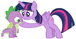 Size: 13500x7000 | Tagged: safe, artist:tardifice, derpibooru import, spike, twilight sparkle, twilight sparkle (alicorn), alicorn, dragon, pony, equestria games (episode), absurd resolution, duo, photoshop, raised hoof, request, sad, simple background, transparent background, unhappy, vector