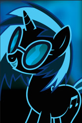 Size: 708x1060 | Tagged: safe, dj pon-3, vinyl scratch, pony, unicorn, enterplay, female, mare, poster, solo