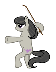 Size: 941x1204 | Tagged: safe, artist:arctic-lux, octavia melody, earth pony, pony, anatomically incorrect, bipedal, bow (instrument), cello bow, incorrect leg anatomy, simple background, solo, transparent background, vector
