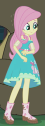 Size: 355x990 | Tagged: safe, screencap, fluttershy, better together, equestria girls, stressed in show, cropped