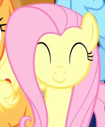 Size: 516x626 | Tagged: safe, screencap, fluttershy, pegasus, pony, yakity-sax, c:, cropped, cute, eyes closed, female, mare, shyabetes, smiling