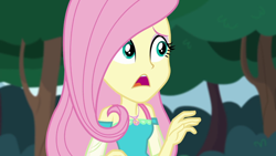 Size: 1280x720 | Tagged: safe, screencap, fluttershy, better together, equestria girls, stressed in show, geode of fauna, solo