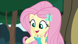 Size: 1280x720 | Tagged: safe, screencap, fluttershy, better together, equestria girls, stressed in show, stressed in show: fluttershy, geode of fauna, solo